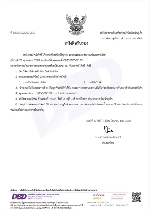Company registration documents